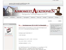 Tablet Screenshot of abromeit-auktionen.de